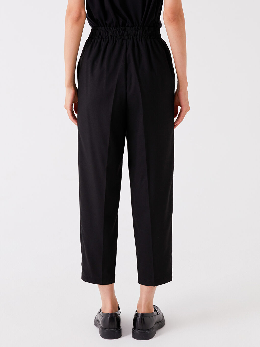 Elasticated Waist Women's Trousers -W34952Z8-CVL