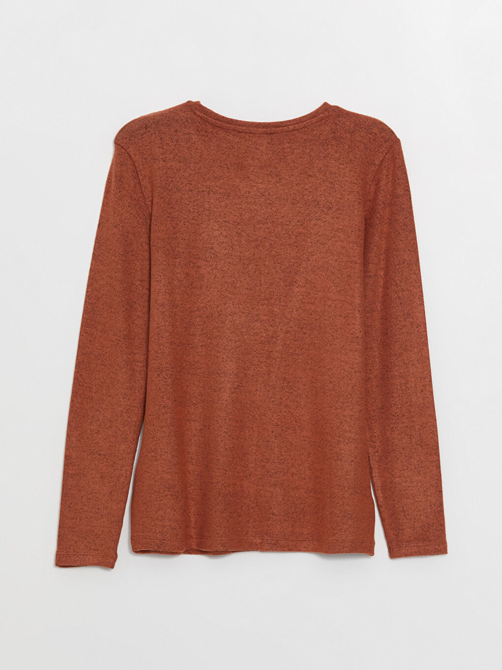 Crew Neck Plain Long Sleeve Women's T-Shirt-6