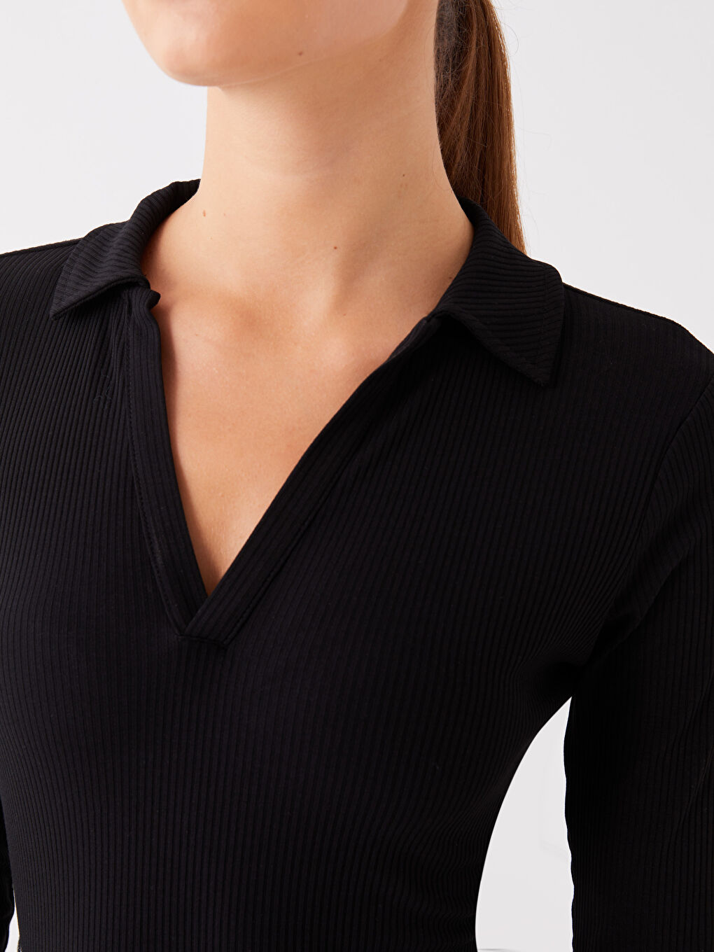 გოლფი უბრალო გრძელმკლავიანი მაისური ქალებისთვის-3