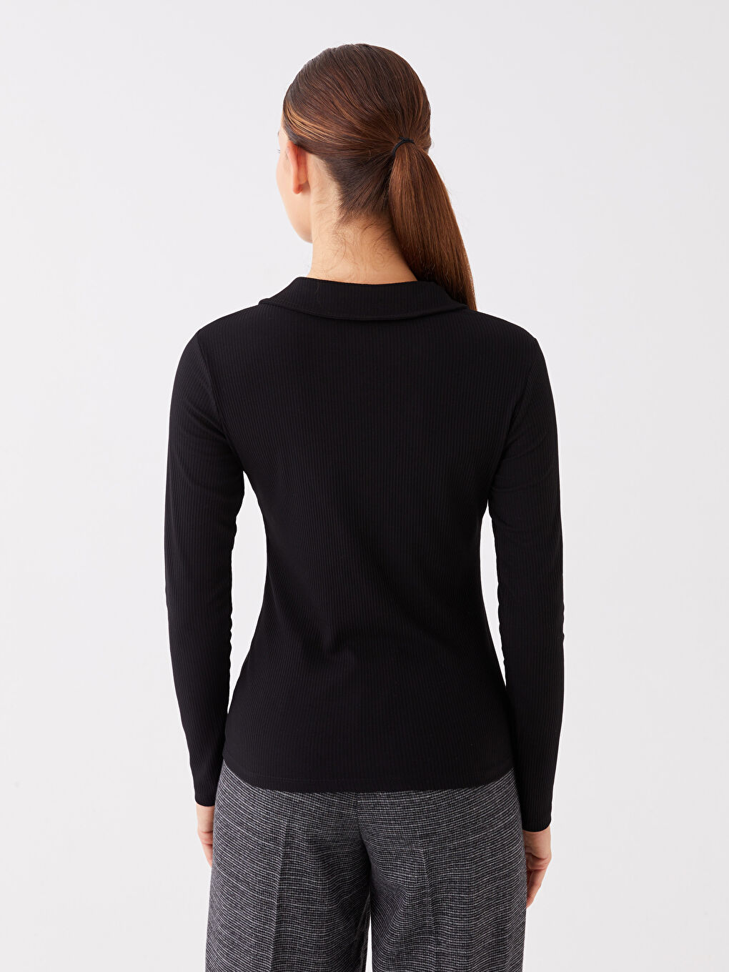 გოლფი უბრალო გრძელმკლავიანი მაისური ქალებისთვის-4