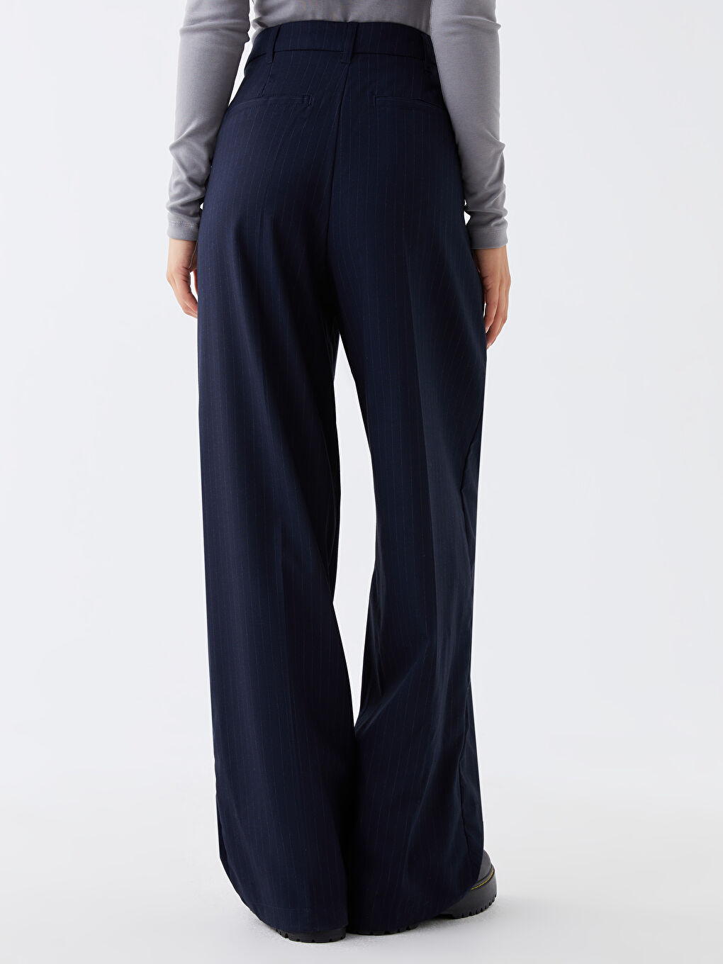 LCW Vision Normal Waist Comfortable Fit Striped Women's Trousers -W34976Z8-LGS