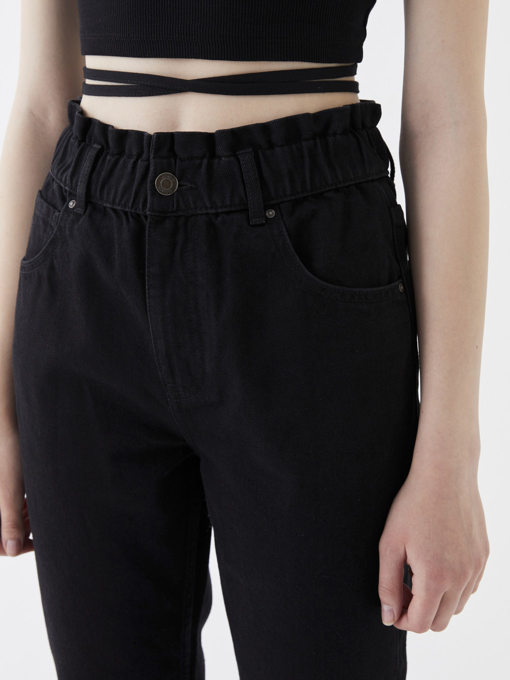 Джинсы Mom Fit С Эластичной Талией Для Женщин-3