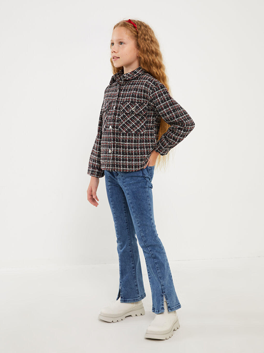 LCW Kids بنطلون بناتي واسع عند الكاحل إسباني -W35006Z4-SHK