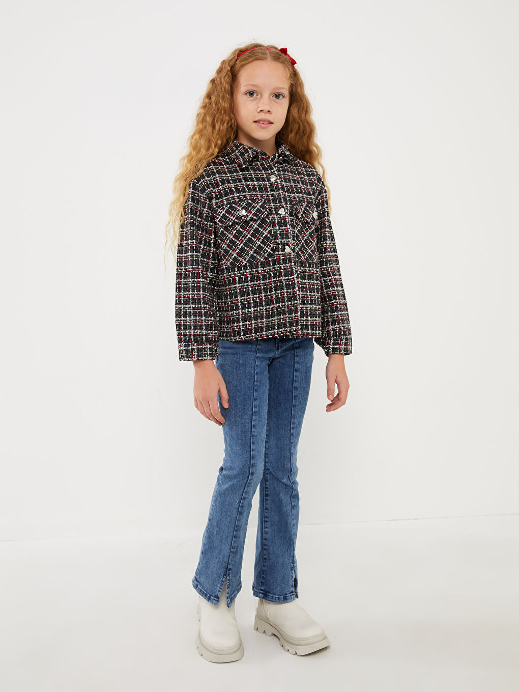 LCW Kids بنطلون بناتي واسع عند الكاحل إسباني -W35006Z4-SHK