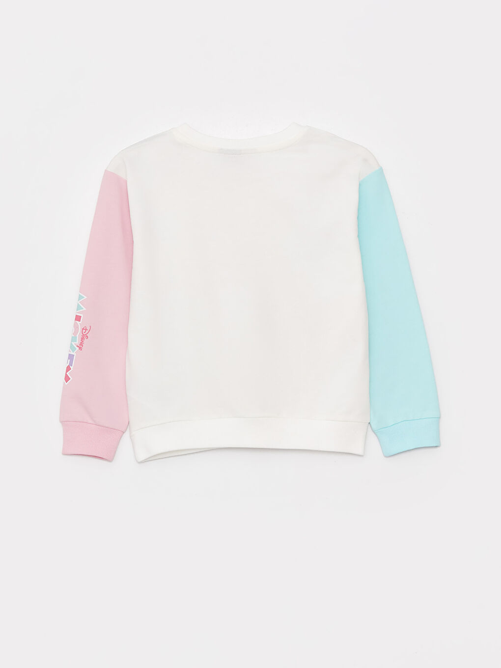 Karışık Bisiklet Yaka Minnie Mouse Baskılı Uzun Kollu Kız Çocuk Sweatshirt ve Eşofman Altı-5