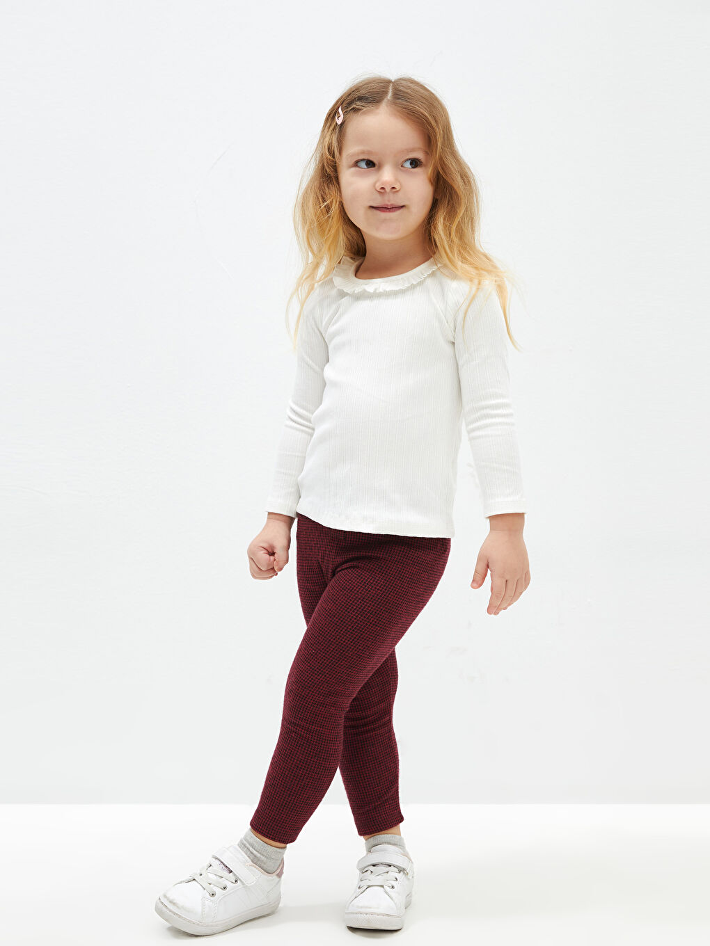 LCW baby Crew Neck Long Sleeve Baby Girls' T-Shirt -W35073Z1-FDJ