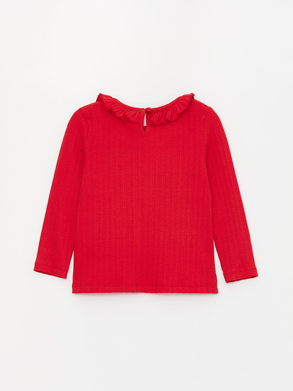 მრგვალი საყელო გრძელმკლავიანი ბავშვის გოგონებისთვის მაისური-1