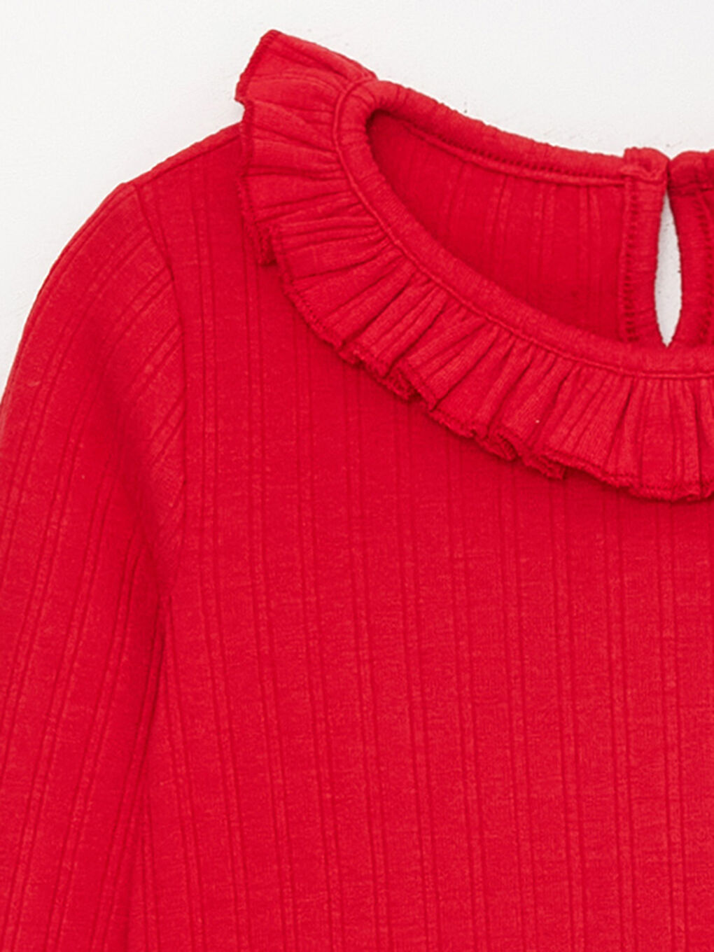 მრგვალი საყელო გრძელმკლავიანი ბავშვის გოგონებისთვის მაისური-2