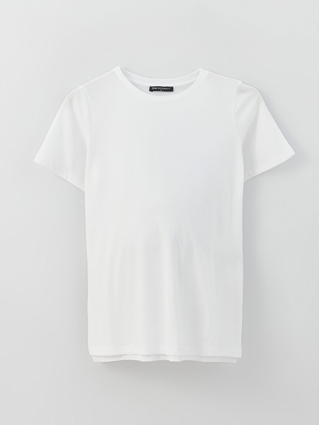 Crew Neck Plain Short Sleeve Maternity T-Shirt-5