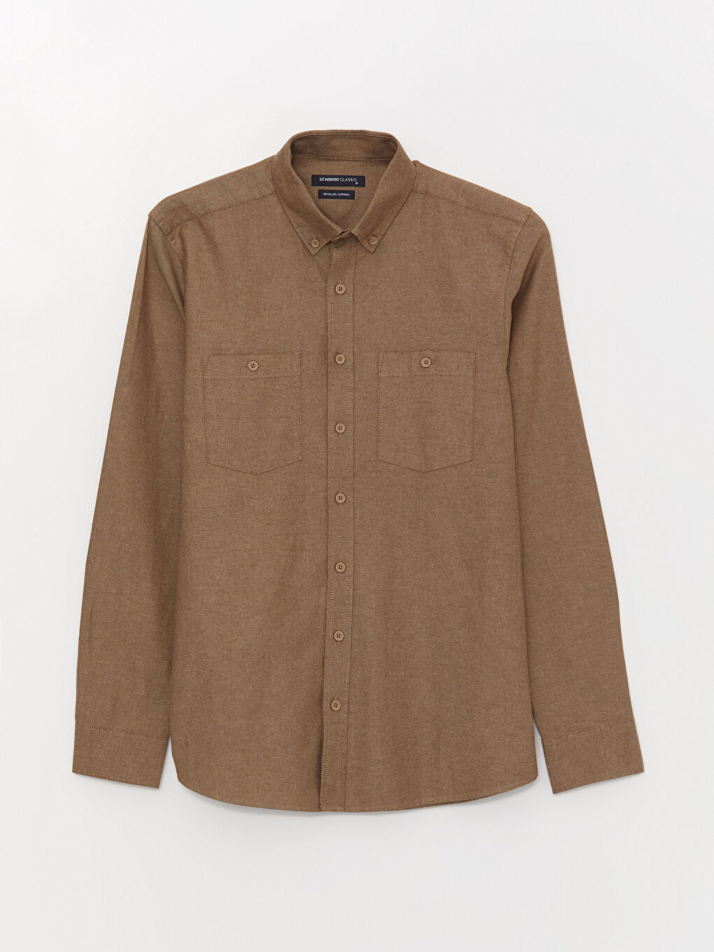 LCWAIKIKI Classic Regular Fit Long Sleeve Gabardine Men's Shirt -W35104Z8-CT9