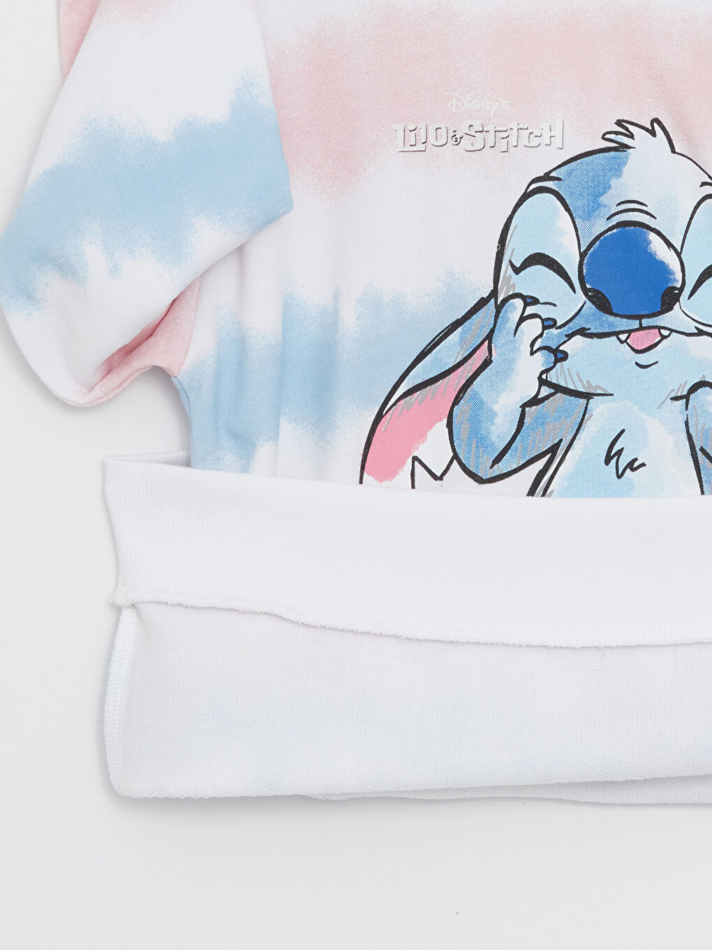 LCW Kids Somon Baskılı Lilo ve Stitch Baskılı Uzun Kollu Kız Çocuk Hoodie - 1