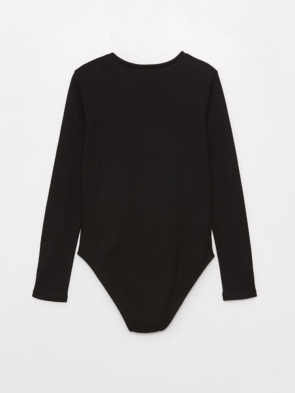 Crew Neck Long Sleeve Girls' Snap Closure Bodysuit-1