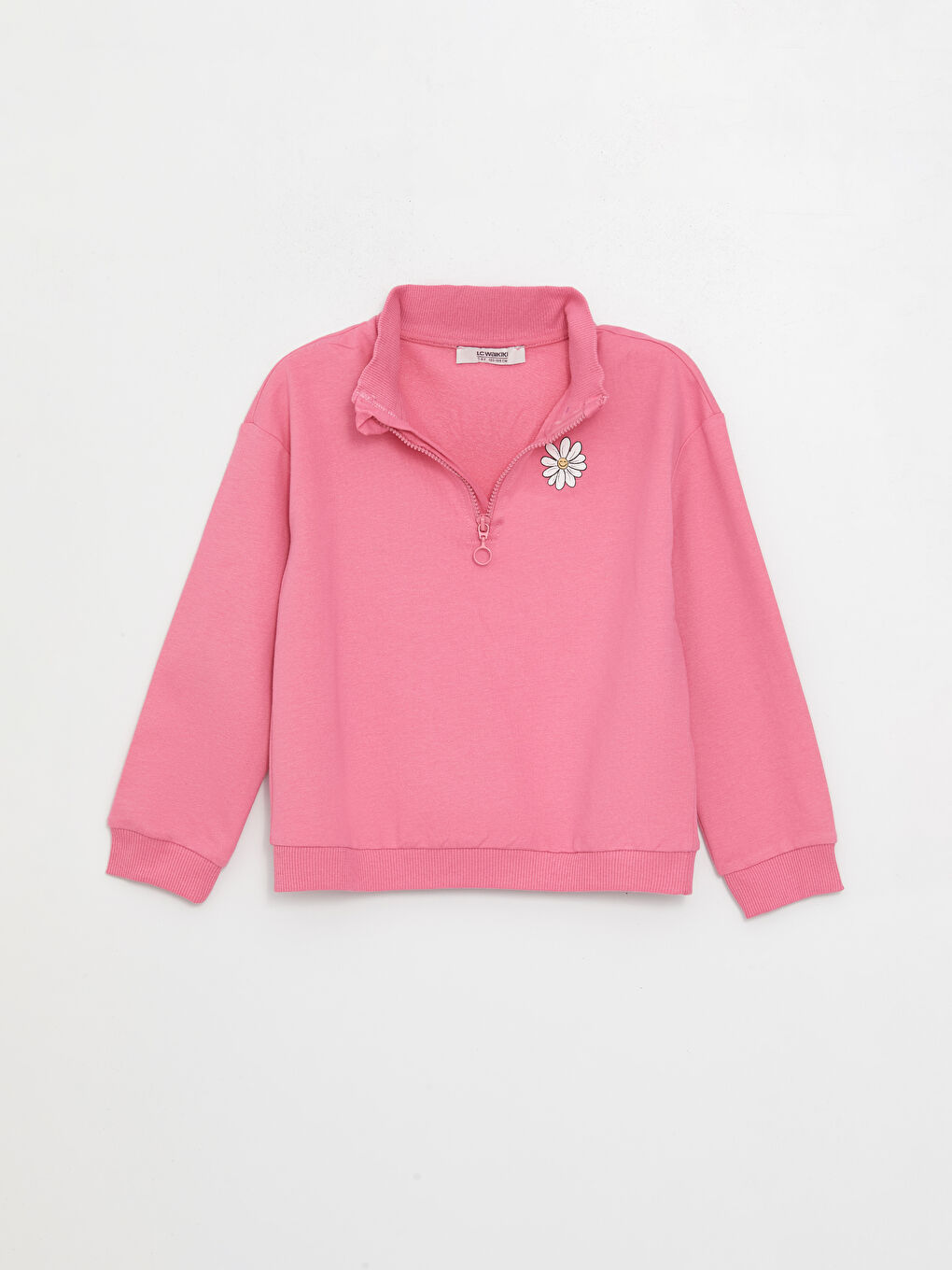 High Neck Printed Long Sleeve Girls' Sweatshirts and Sweatpants-2
