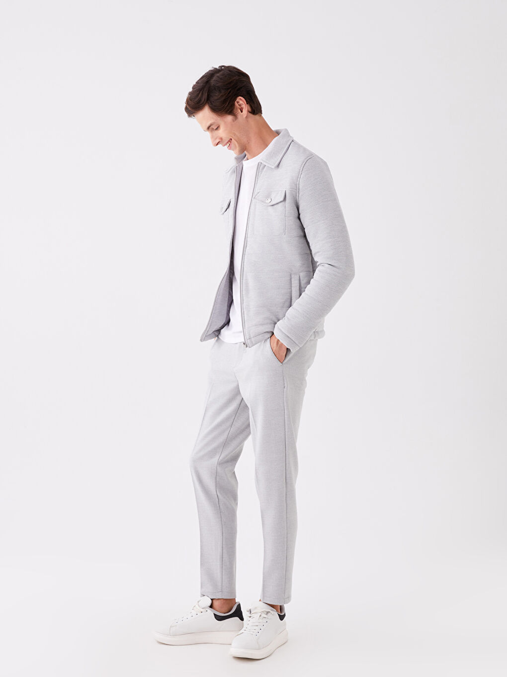 Gri Slim Fit Erkek Pantolon