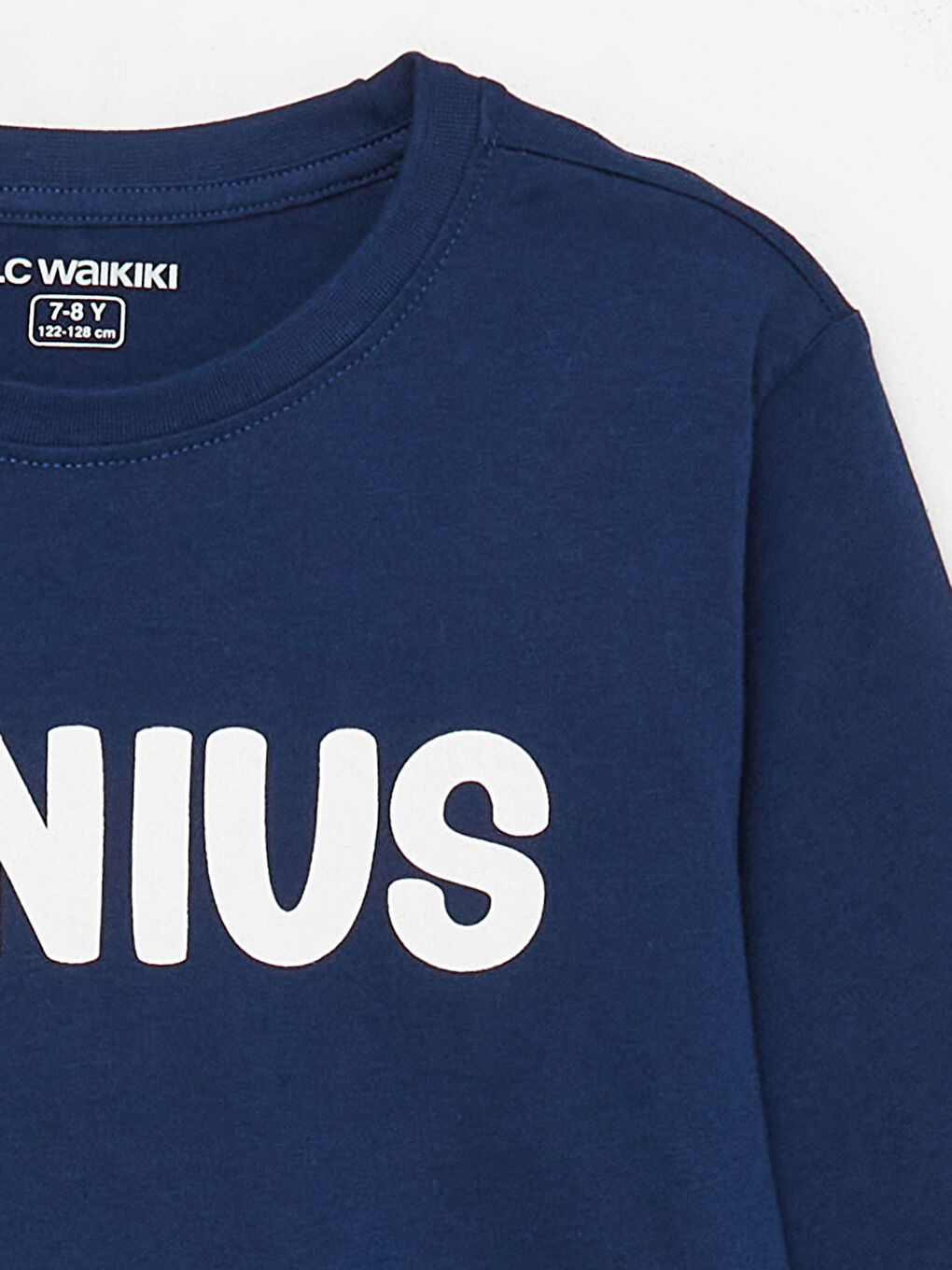 طقم بيجامة كم طويل مطبوع بياقة دائرية للأولاد-2