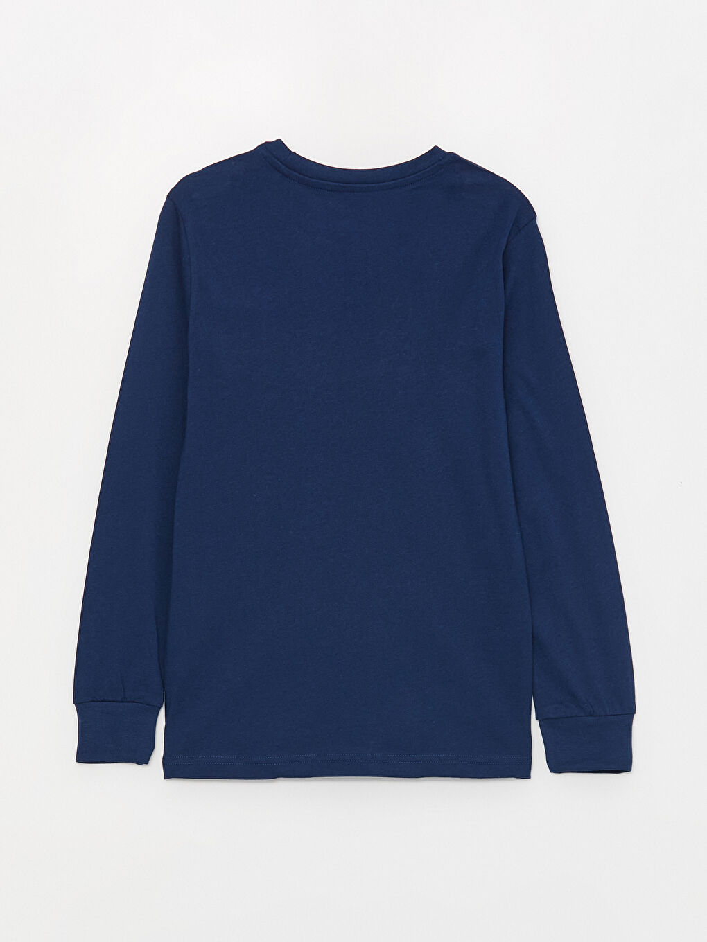 طقم بيجامة كم طويل مطبوع بياقة دائرية للأولاد-3