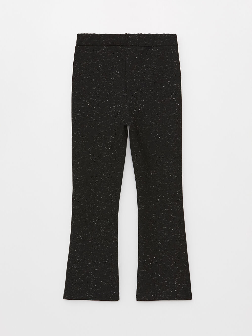 Siyah Beli Lastikli İspanyol Paça Kız Çocuk Tayt-1