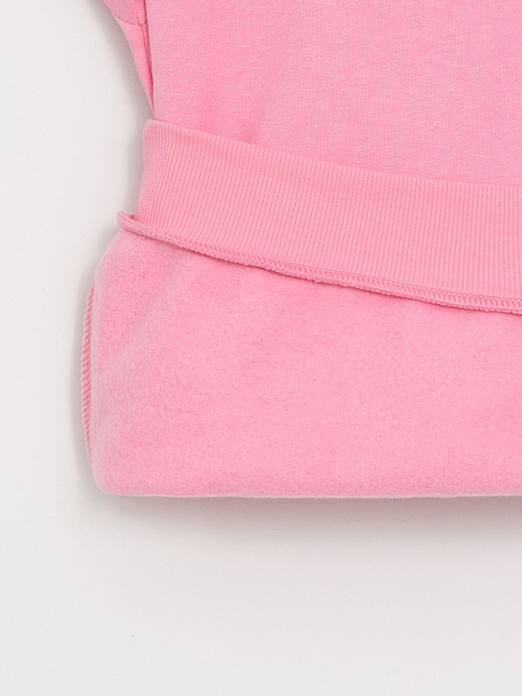 Pembe Baskılı Uzun Kollu Kız Çocuk Hoodie-2