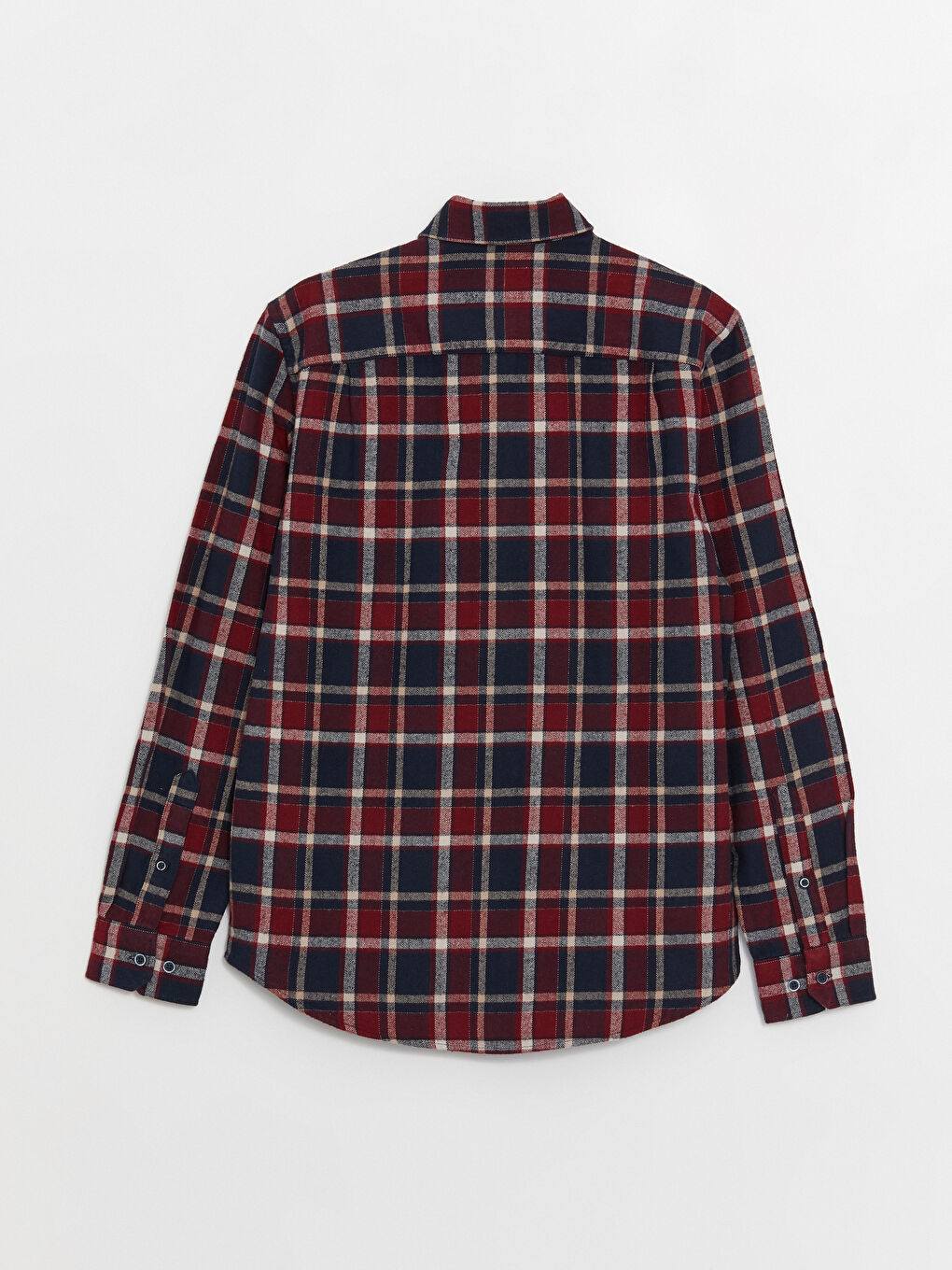 Regular Fit Long Sleeve Plaid Men's Shirt-6