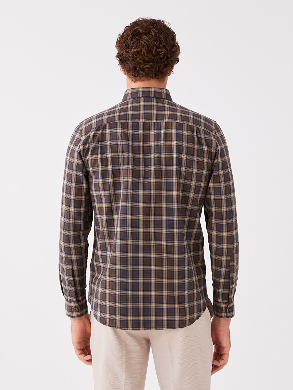 LCWAIKIKI Classic Regular Fit Long Sleeve Plaid Men's Shirt -W35261Z8-LKQ