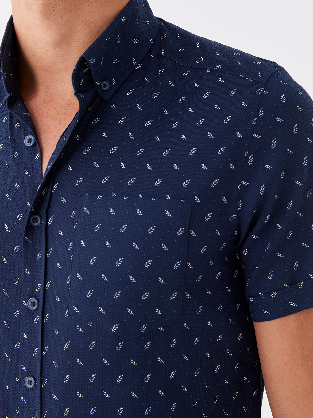 LC Waikiki Slim Fit Short Sleeve Patterned Men's Shirt -W35262Z8-LSJ