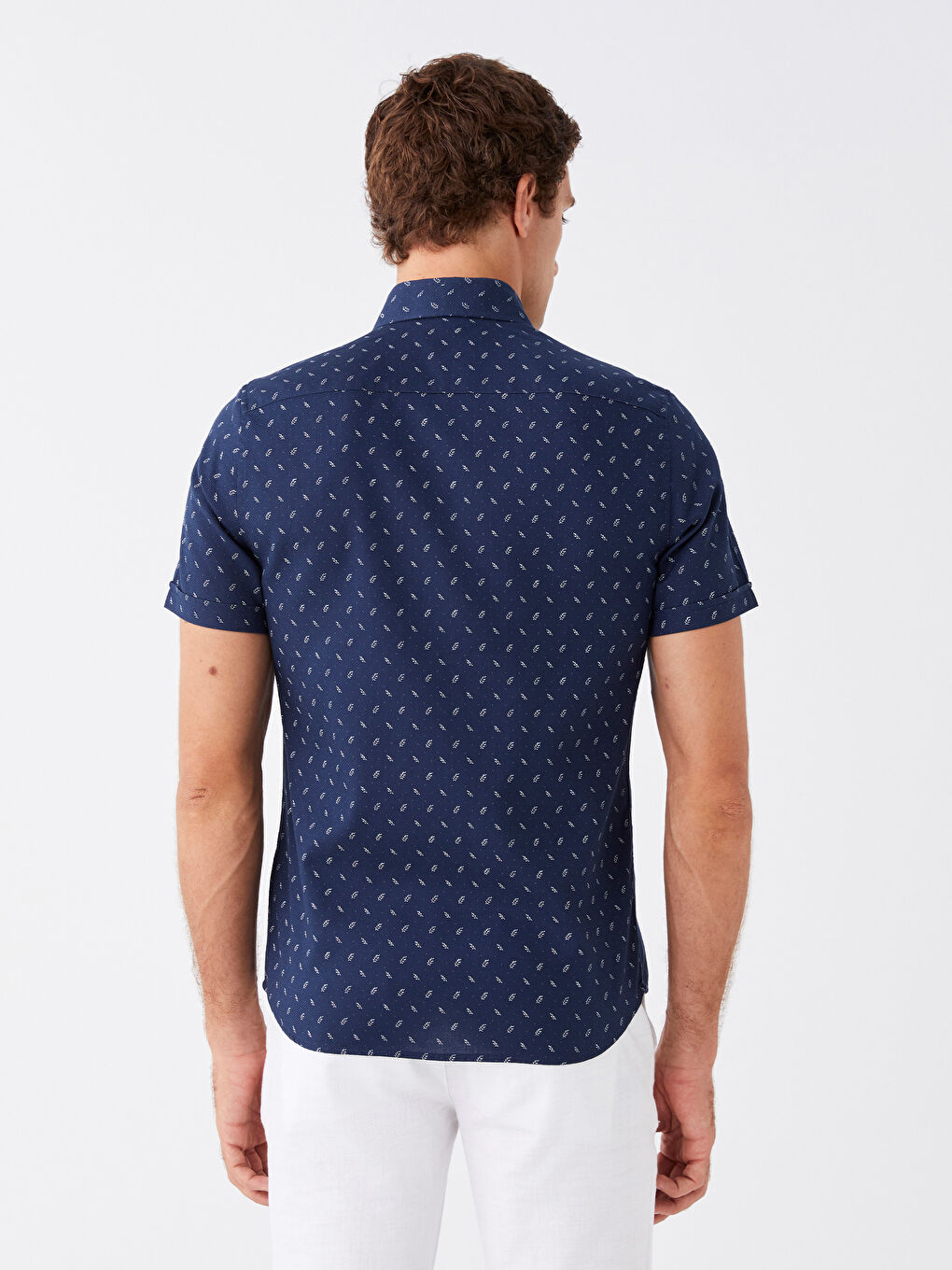 LC Waikiki Slim Fit Short Sleeve Patterned Men's Shirt -W35262Z8-LSJ