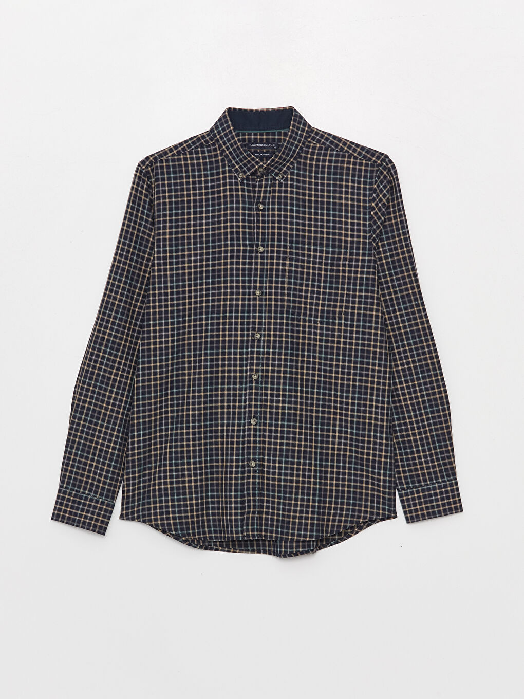 LCWAIKIKI Classic Regular Fit Long Sleeve Plaid Men's Shirt -W35263Z8-LN6