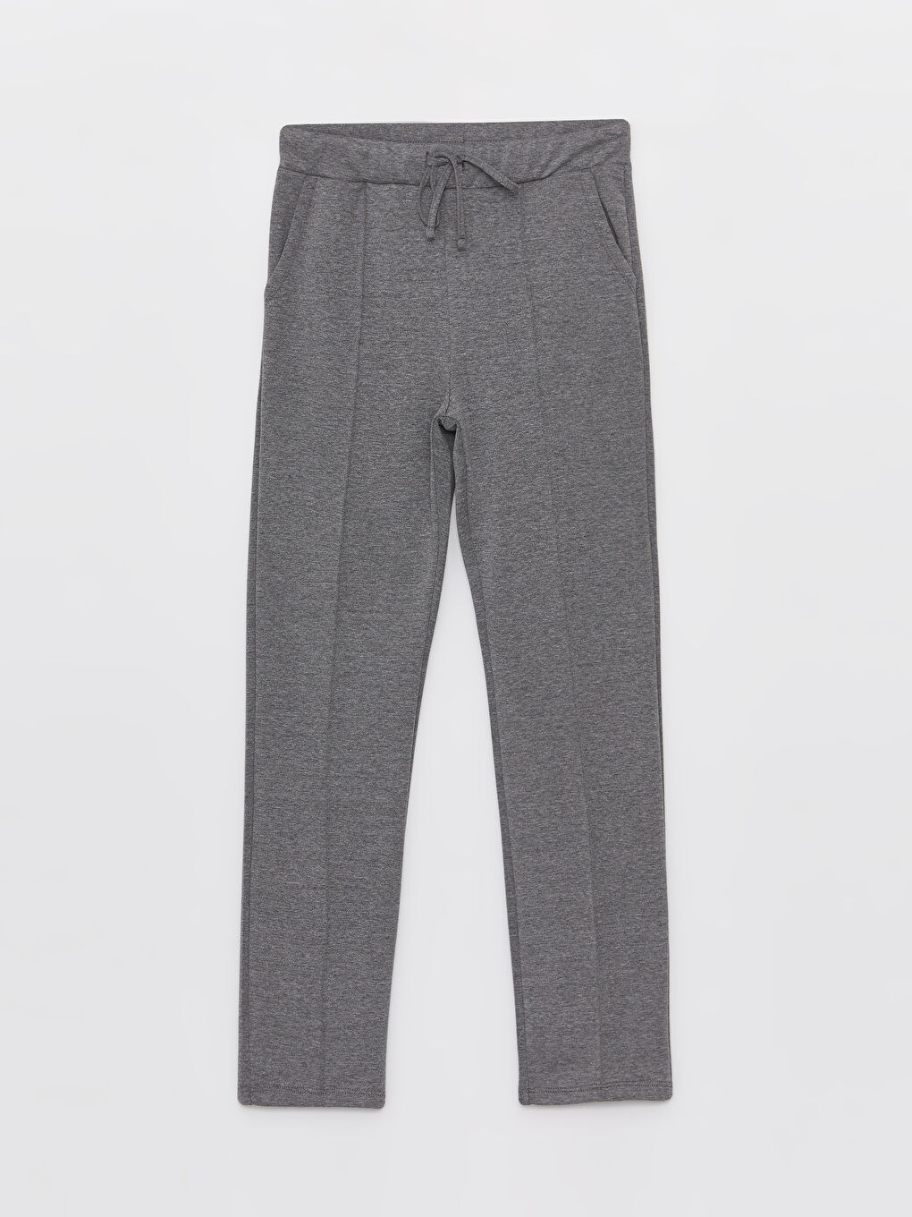 Antrasit Kadın Beli Lastikli Düz Eşofman Altı-5