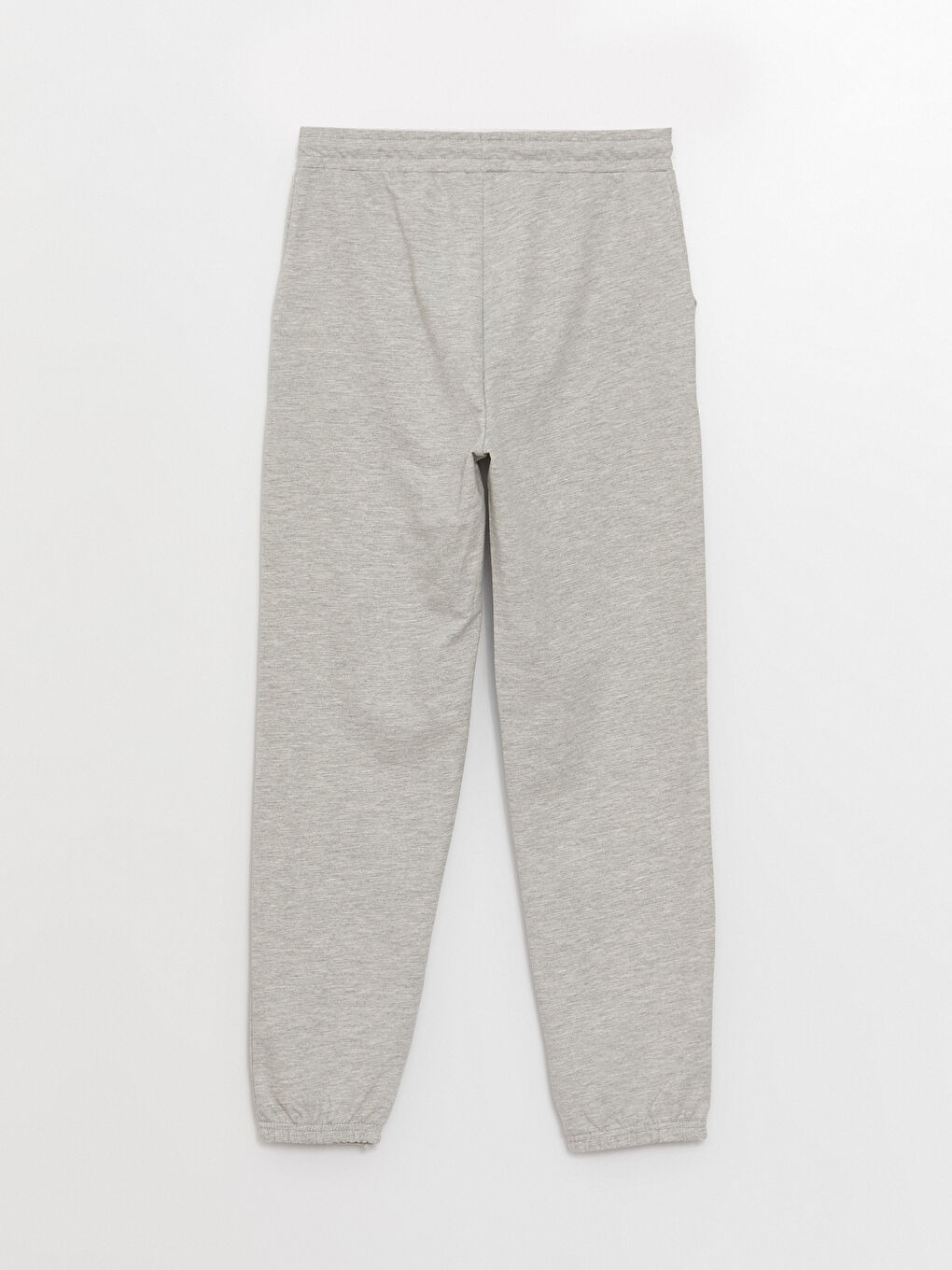 Gri Kadın Beli Lastikli Düz Jogger Eşofman Altı-6