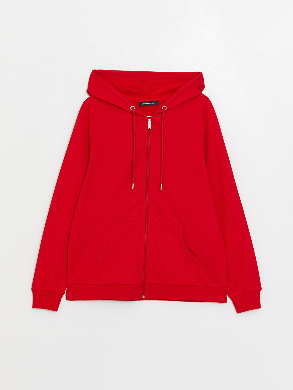 سويت شيرت بسحاب سادة كم طويل بكابوش للسيدات-5