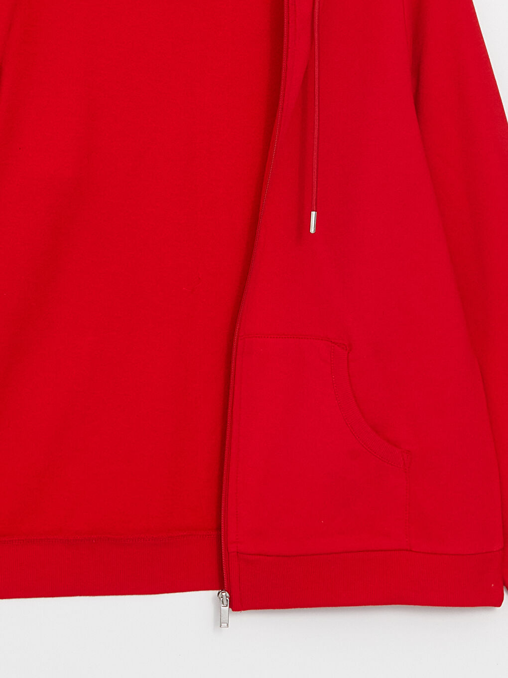 سويت شيرت بسحاب سادة كم طويل بكابوش للسيدات-7