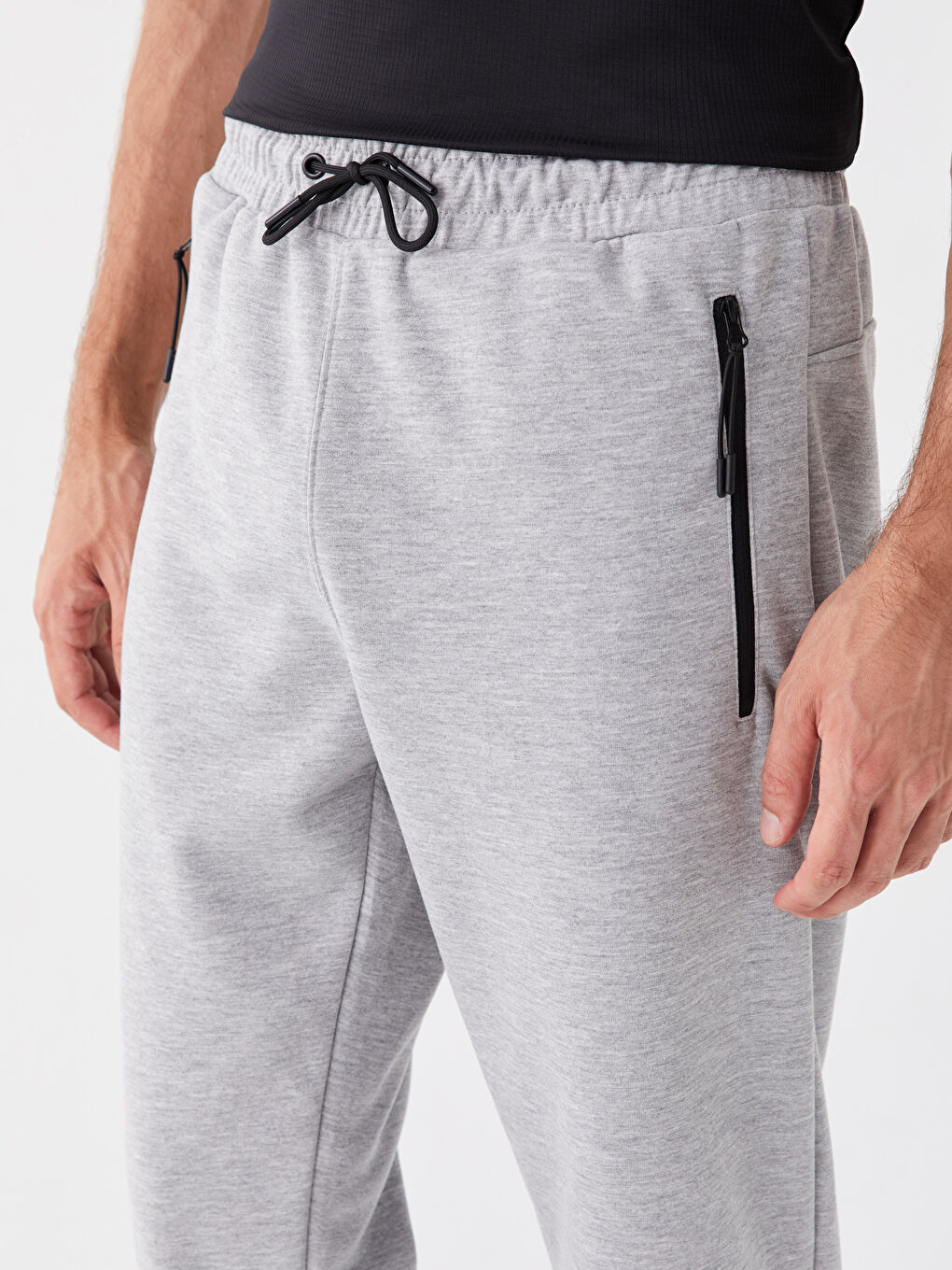 Xside Active Açık Gri Melanj Slim Fit Erkek Jogger Eşofman Altı - 1