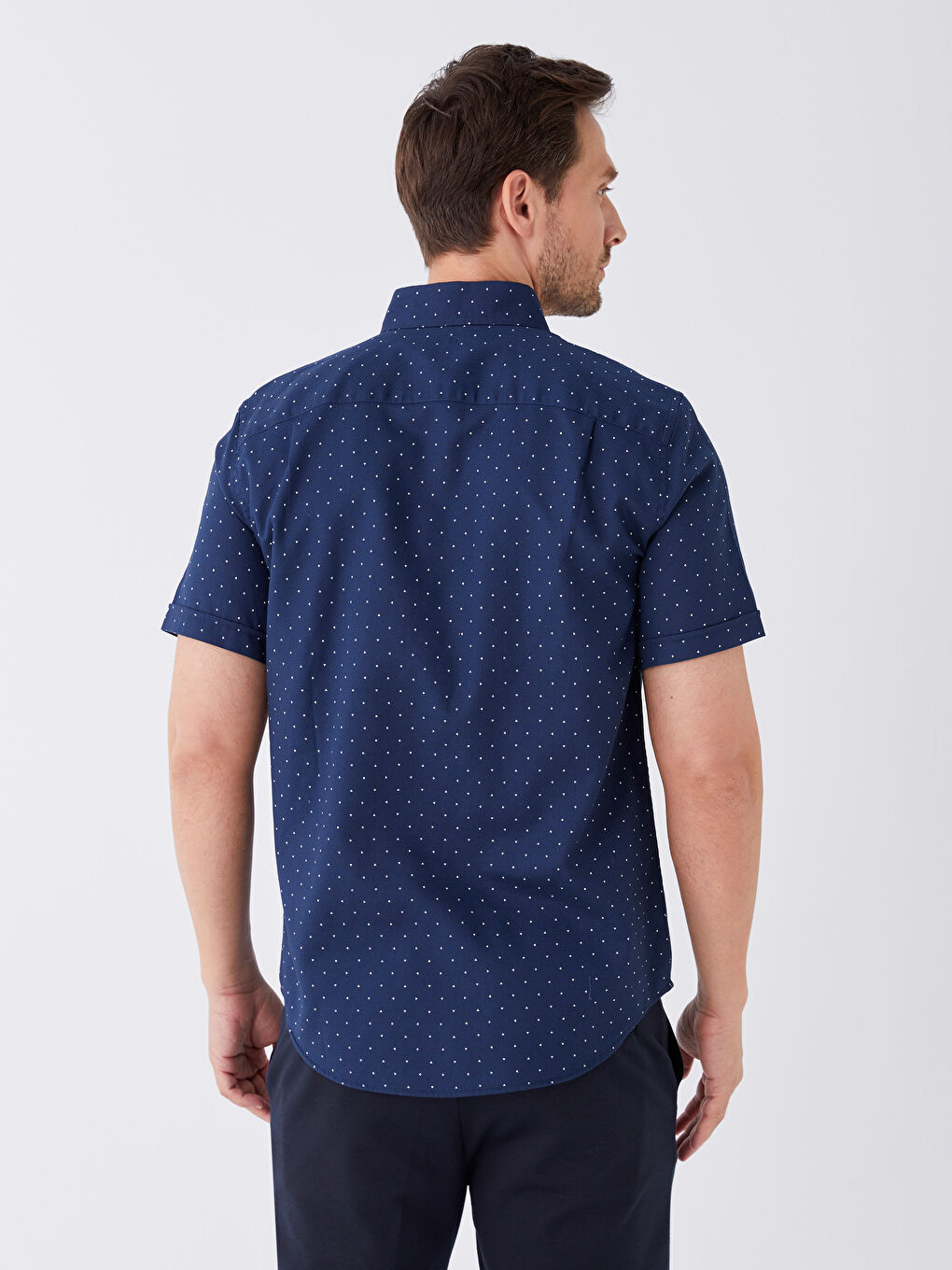 LCWAIKIKI Classic Regular Fit Short Sleeve Patterned Men's Shirt -W35341Z8-LSJ