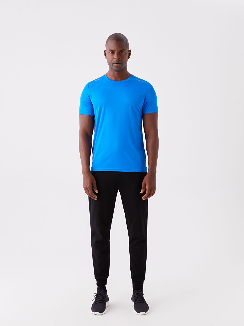 Mavi DRY-TECH Bisiklet Yaka Kısa Kollu Erkek Spor Tişört-1