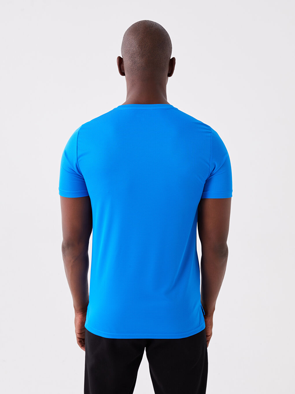 Mavi DRY-TECH Bisiklet Yaka Kısa Kollu Erkek Spor Tişört-4