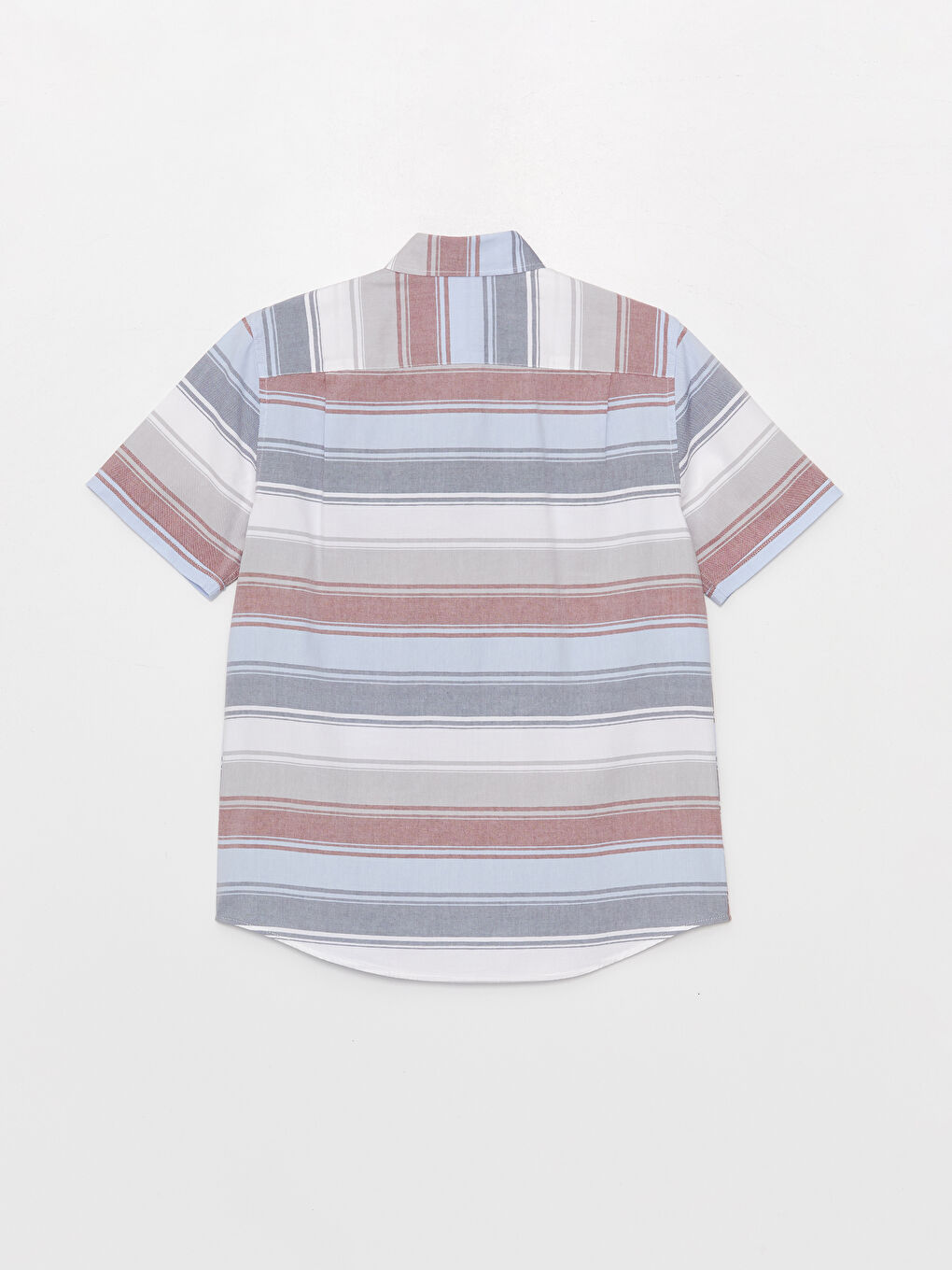 LCWAIKIKI Classic Regular Fit Short Sleeve Striped Men's Shirt -W35347Z8-LJE