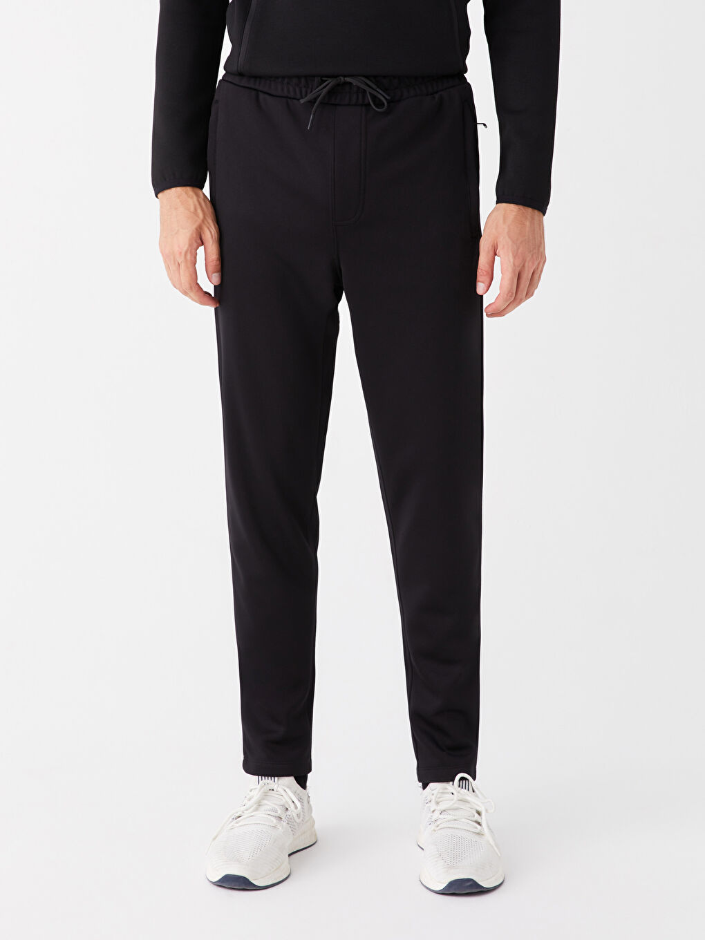 Siyah Standart Kalıp Erkek Eşofman Altı-2