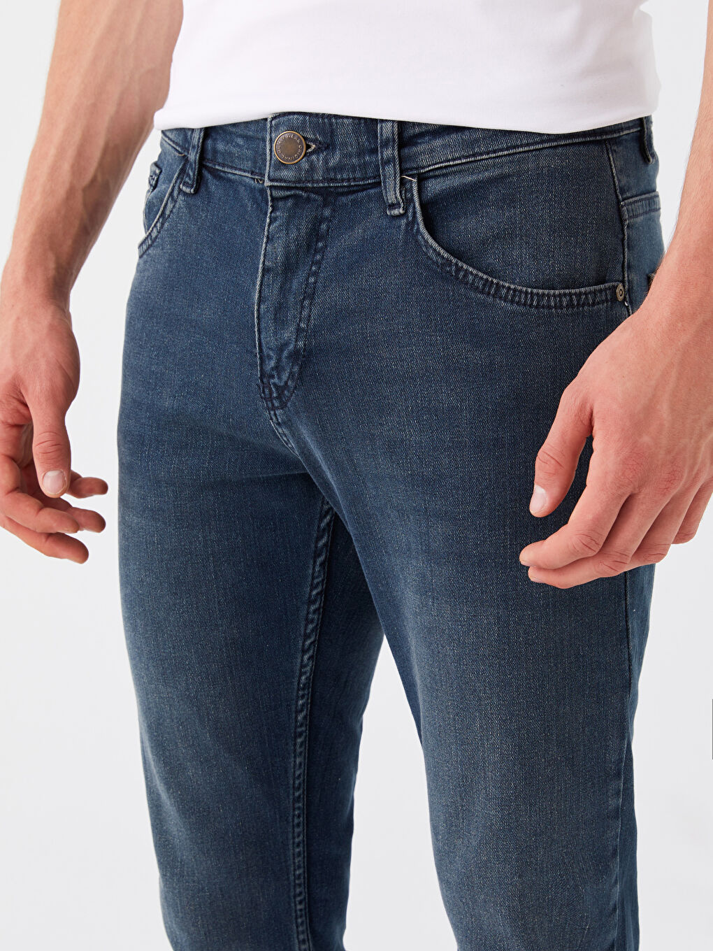 Yeşil 750 Slim Fit İnce Erkek Jean Pantolon-1