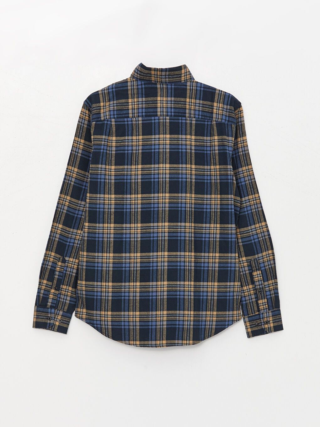 Regular Fit Long Sleeve Plaid Men's Shirt-6