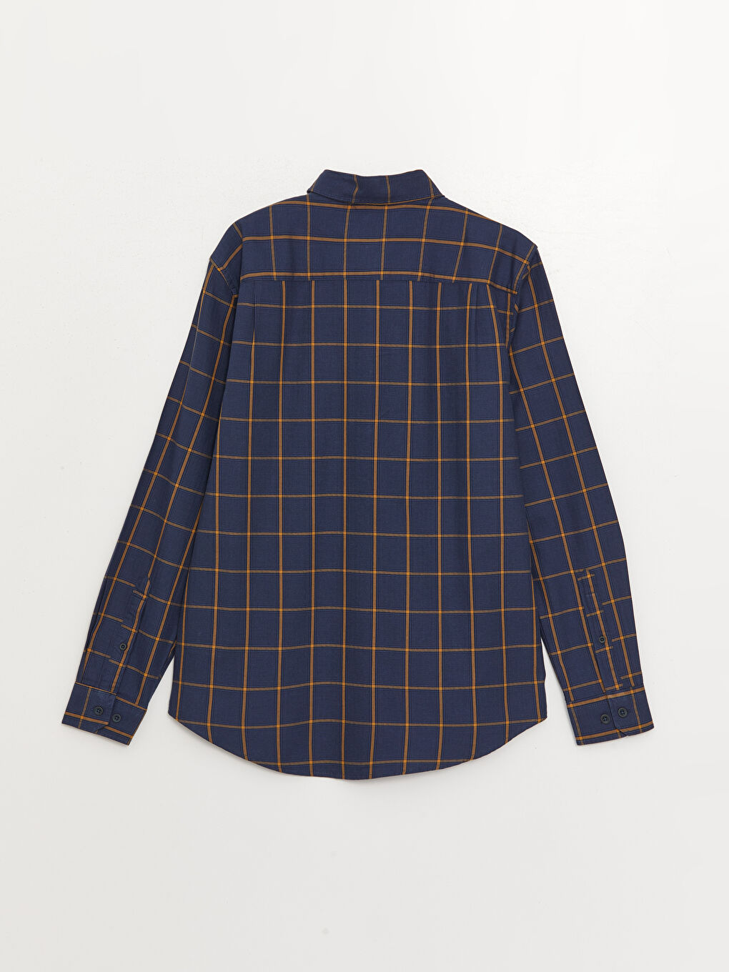 Regular Fit Long Sleeve Plaid Men's Shirt-6