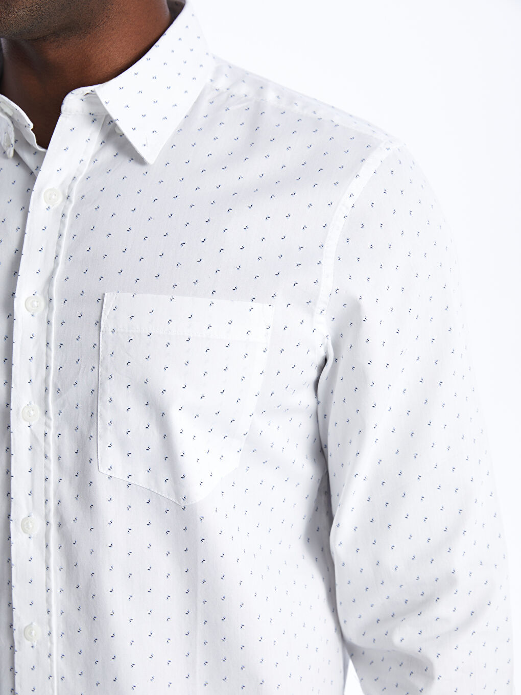Regular Fit Long Sleeve Patterned Men's Shirt-3