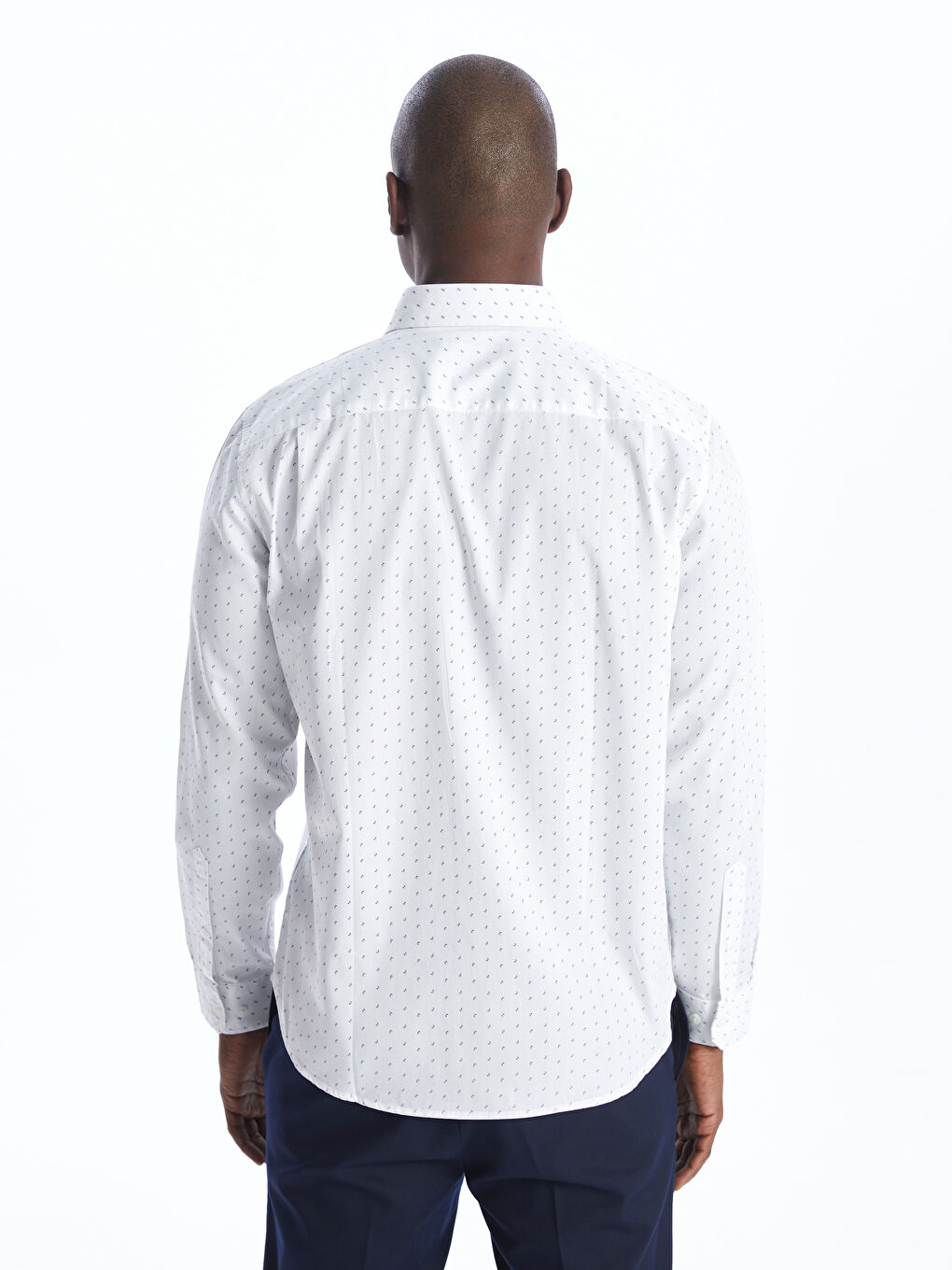 Regular Fit Long Sleeve Patterned Men's Shirt-4