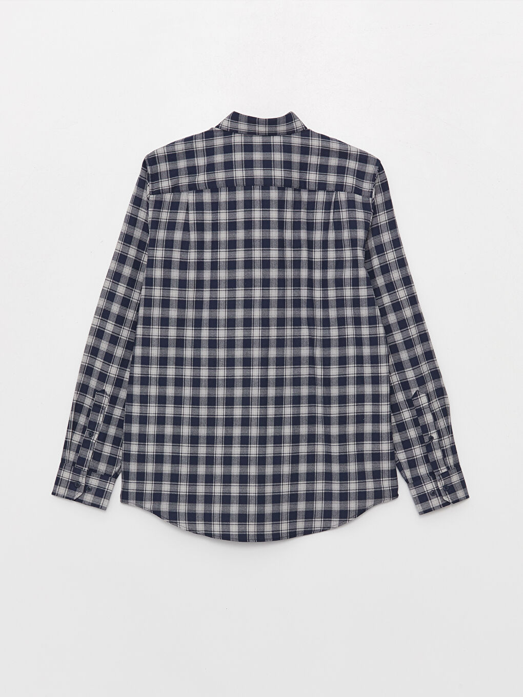 Regular Fit Long Sleeve Plaid Men's Shirt-6