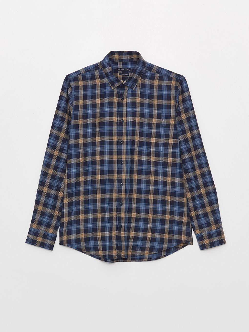 LCWAIKIKI Classic Regular Fit Long Sleeve Plaid Men's Shirt -W35421Z8-LN6