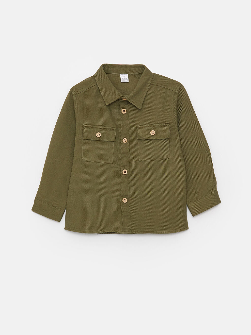 LCW baby Uzun Kollu Basic Erkek Bebek Gömlek -W35449Z1-GUY