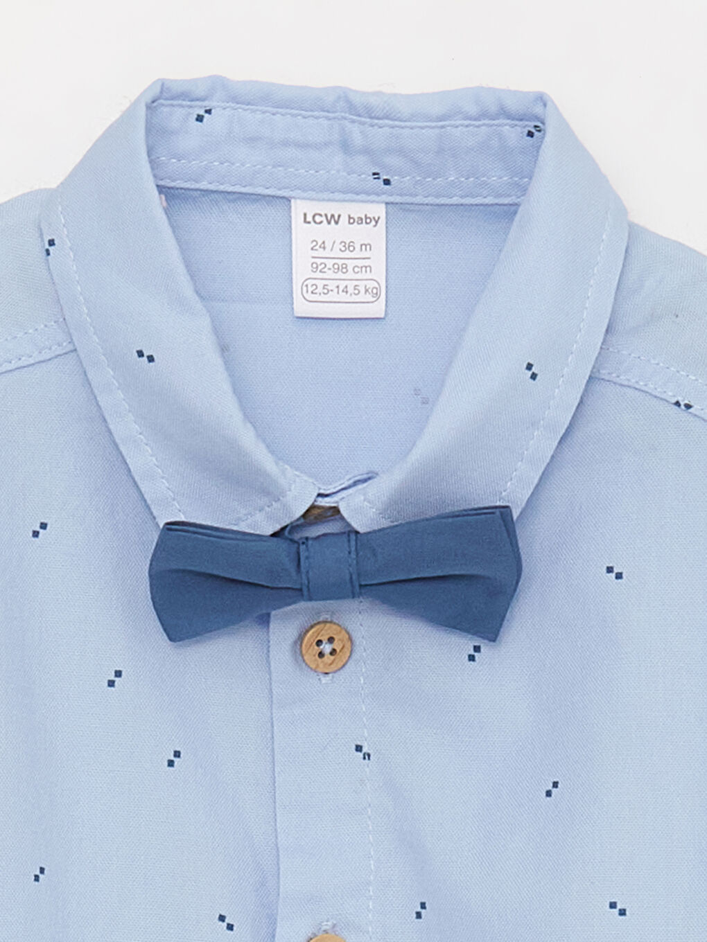 Long Sleeve Patterned Baby Boy Shirt and Bowtie 2-Pack Set -W35453Z1-LQK