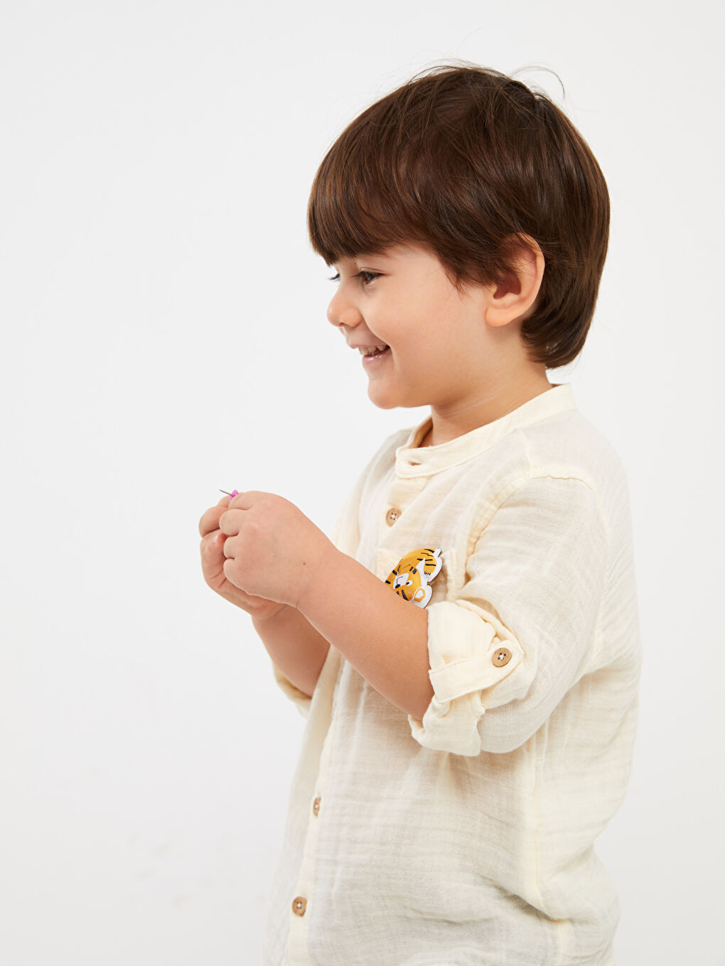 Judge Collar Long Sleeve Baby Boys' Shirt