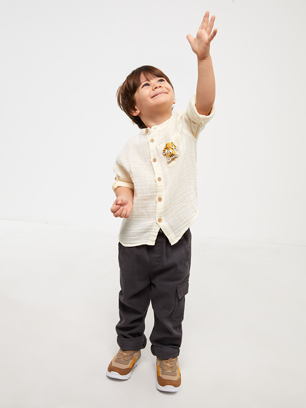 Judge Collar Long Sleeve Baby Boys' Shirt-1