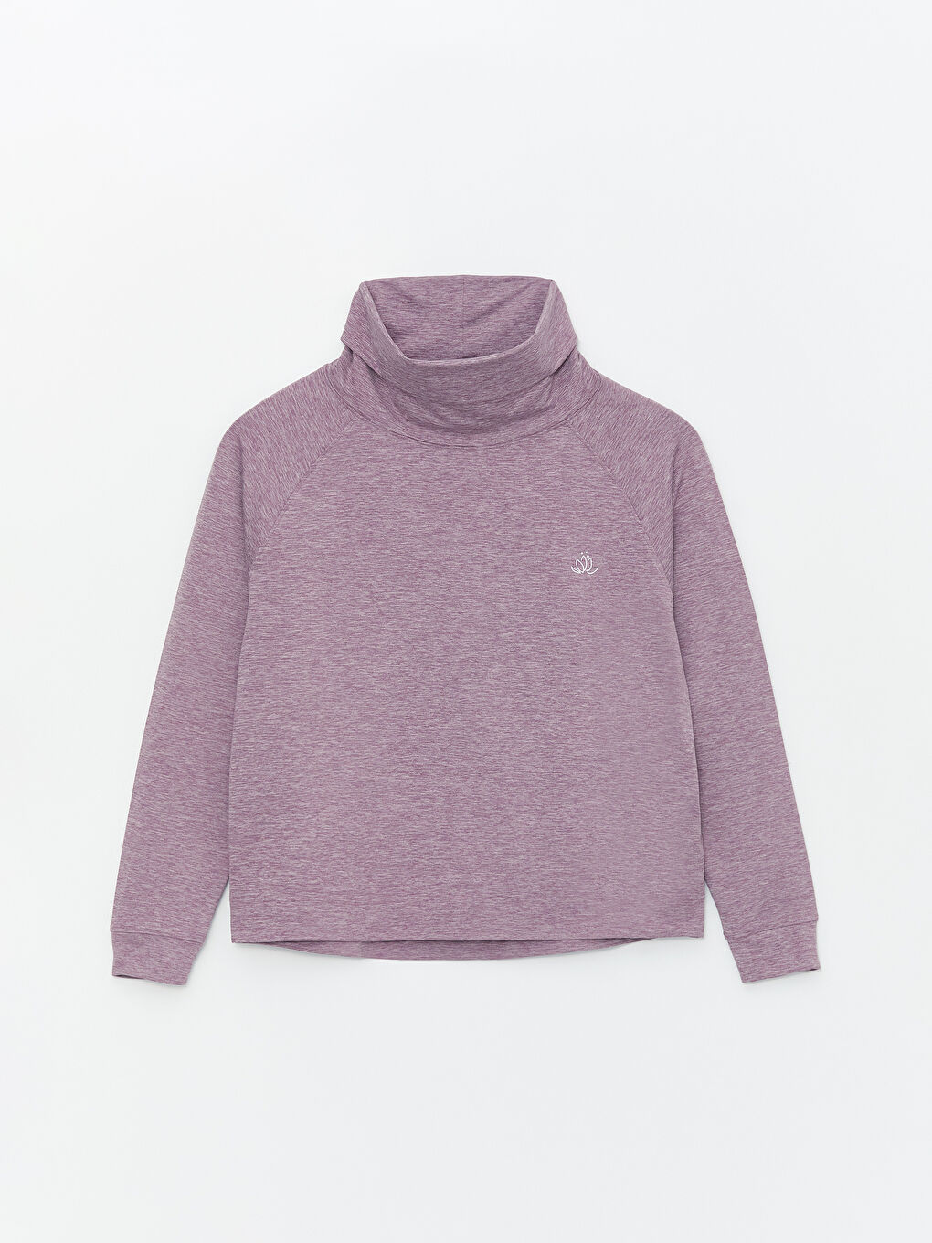 Funnel Neck Plain Long Sleeve Women's T-Shirt -W35478Z8-LCK