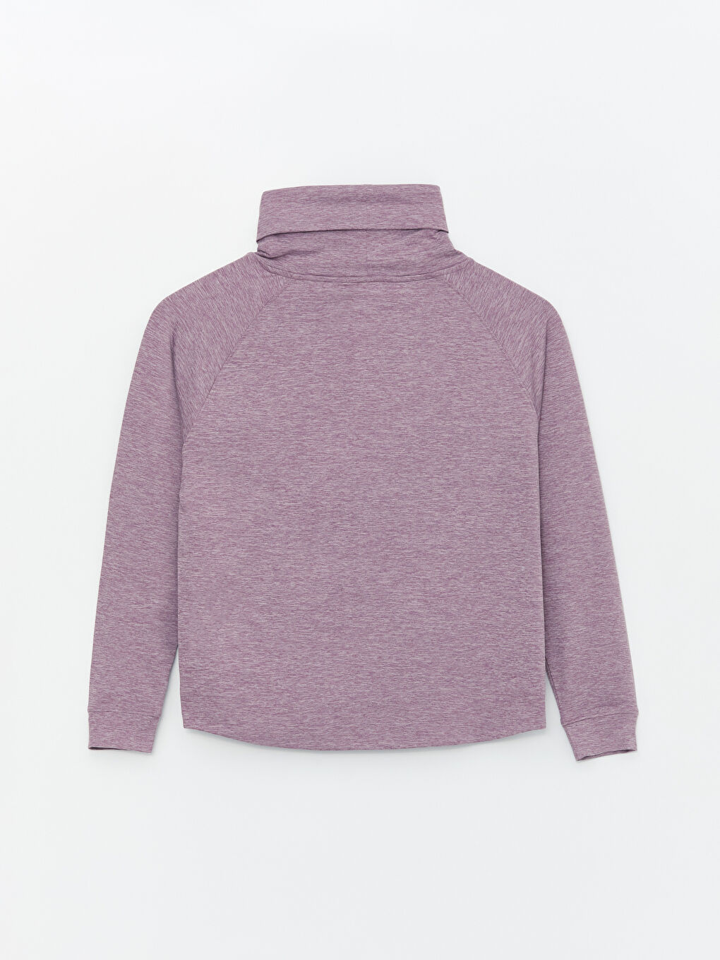 Funnel Neck Plain Long Sleeve Women's T-Shirt -W35478Z8-LCK